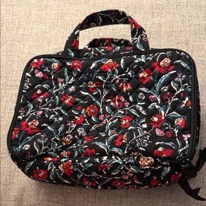 Vera Bradley Black Floral Quilted Pouch